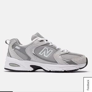 New Balance Gray and White Sneakers